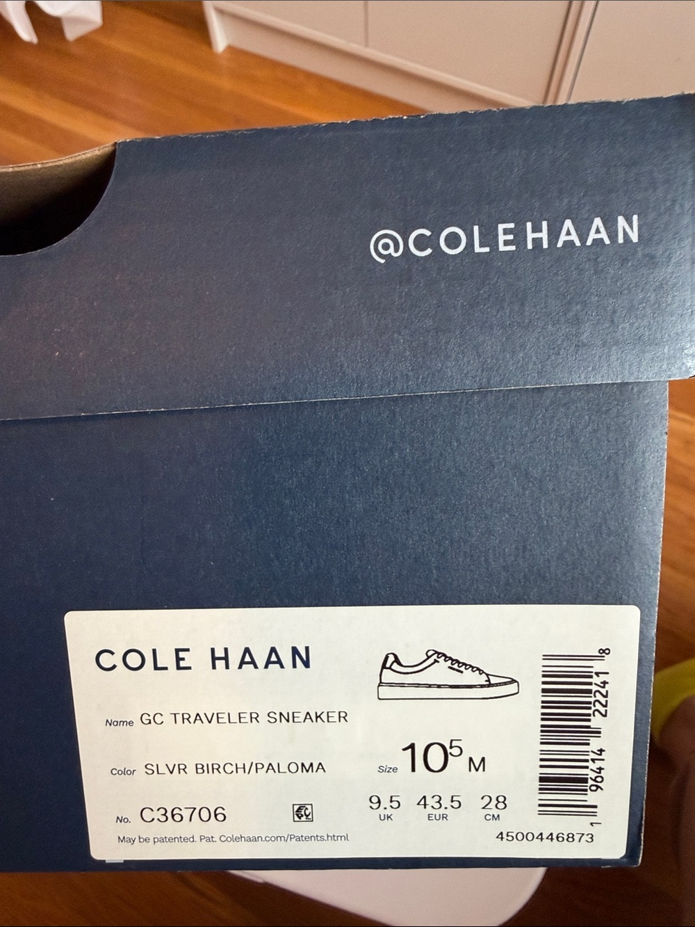 Cole Haan Men’s traveler Leather Sneakers - Cream/White - Picture 4 of 4